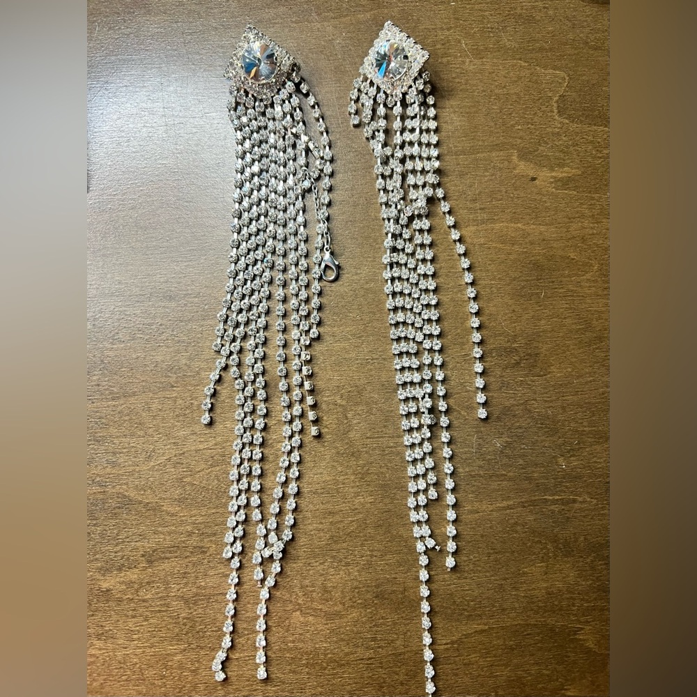 Vintage Tassel Drop Diamond Earrings